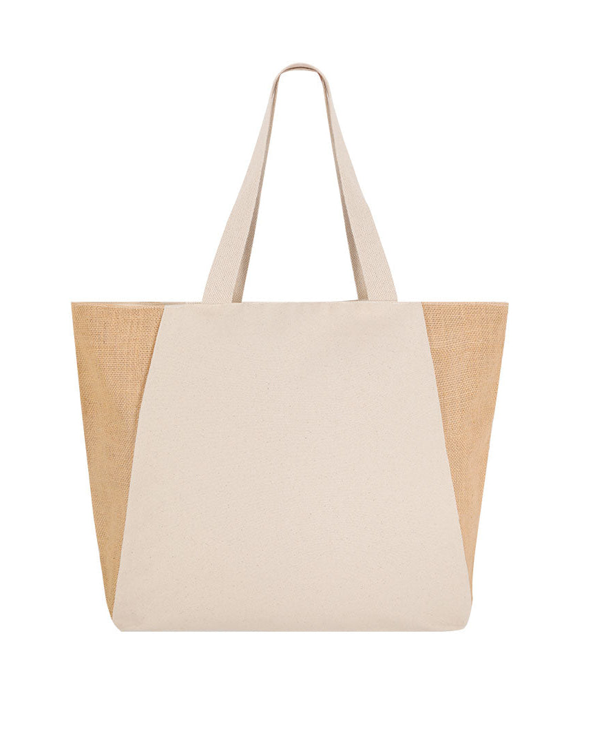 Bolso de yute con cremallera