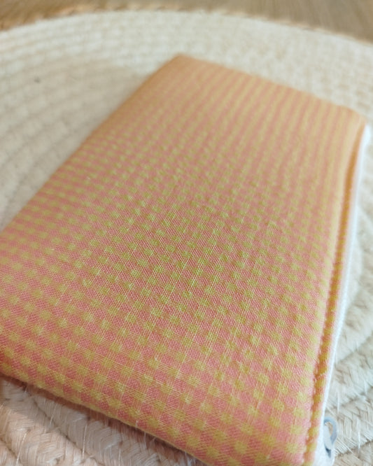 Monedero vichy mini melocotón