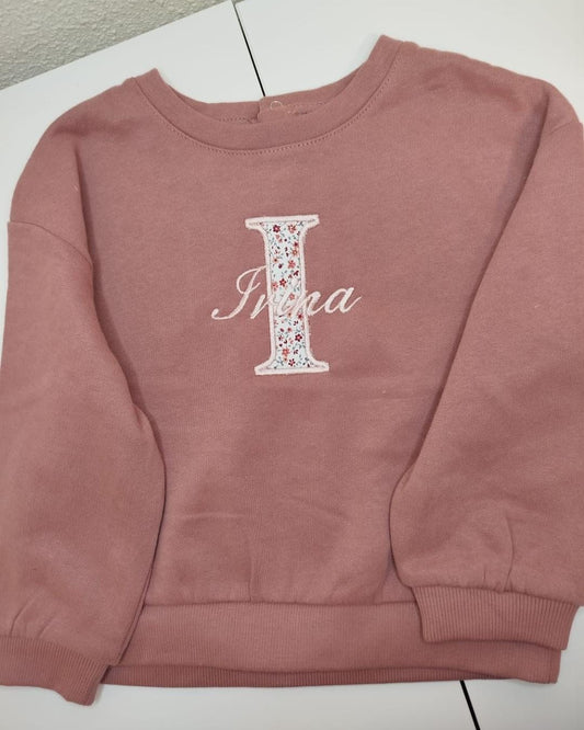 Sudadera bordada con aplique