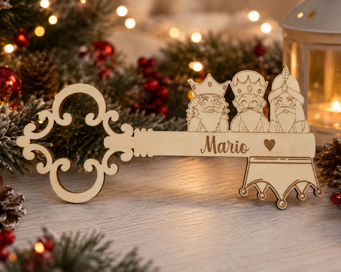 Llave Decorativa de Madera Personalizada – Reyes Magos
