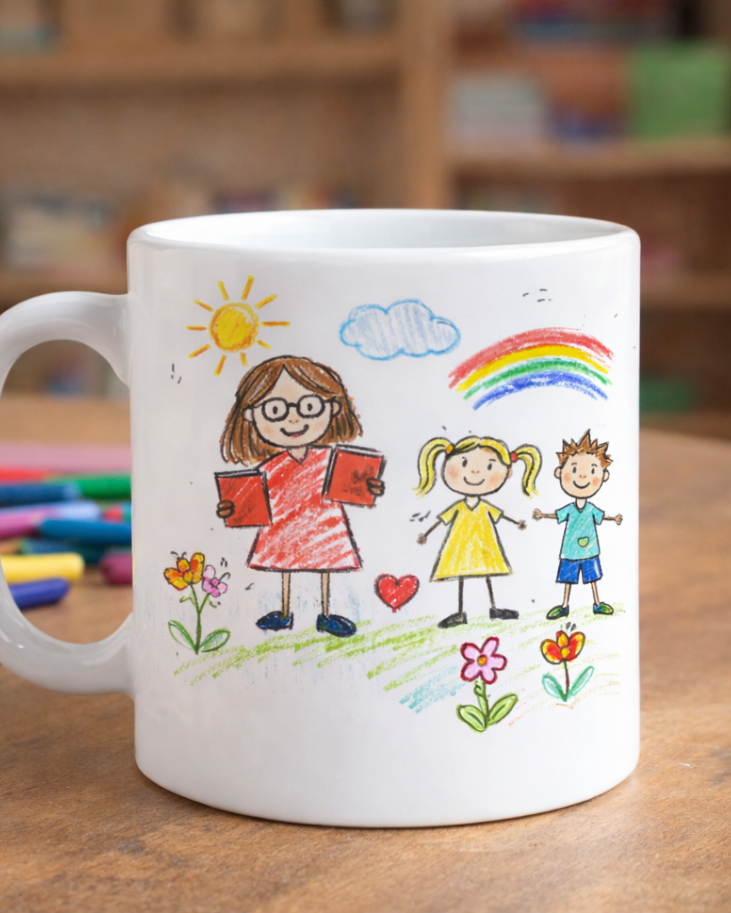 Taza Personalizada con Dibujo Infantil
