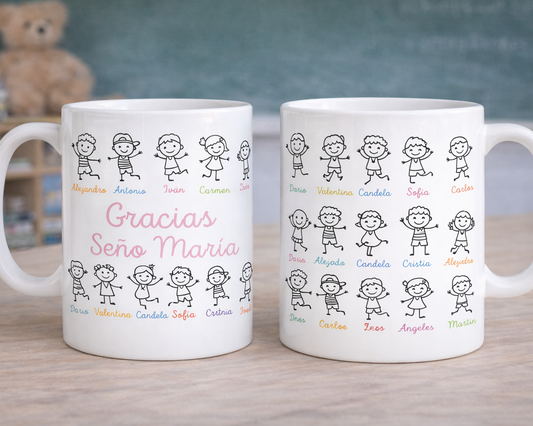 Taza personalizada con dibujos infantiles – Diseño 360º