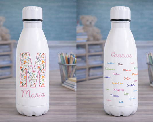 Botella Térmica inicial floral profes