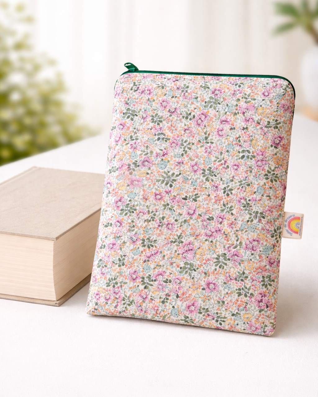 Funda literaria Floral Malva