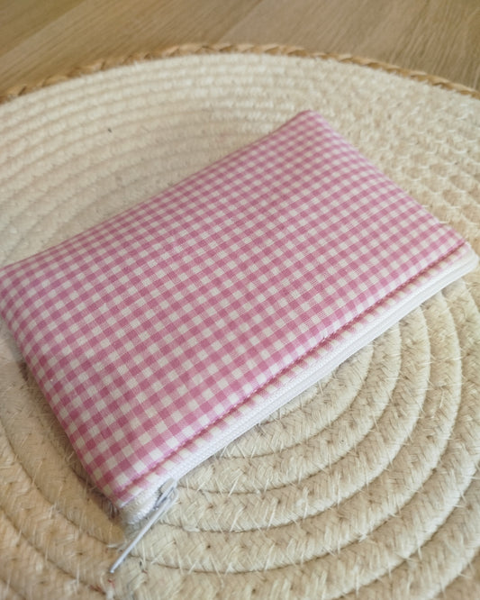 Monedero vichy rosa mini