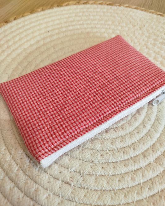 Monedero vichy mi fresa rojo y rosa