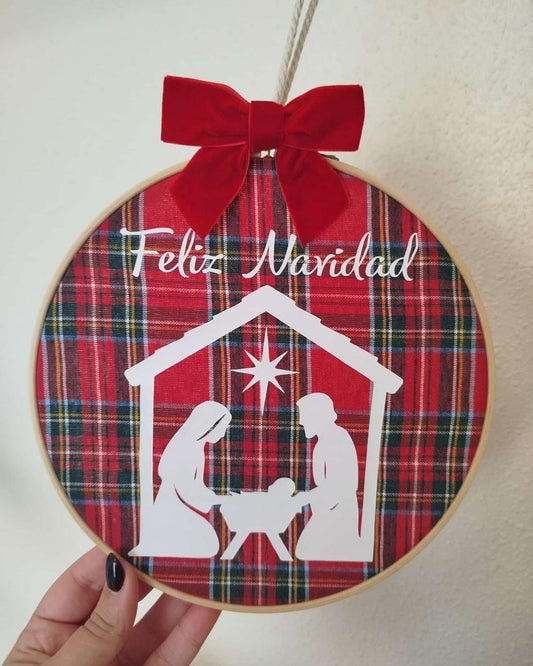 Bastidor Navideño 20 cm (Feliz Navidad)