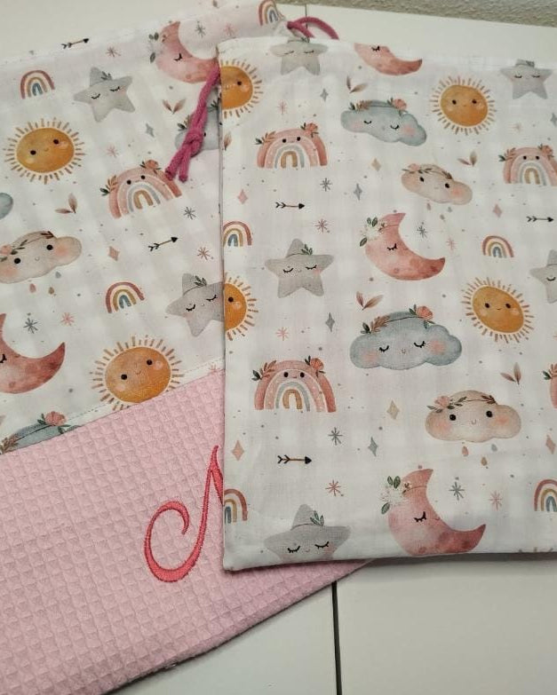 Mochila/Bolsa Infantil Arcoíris y Nubes
