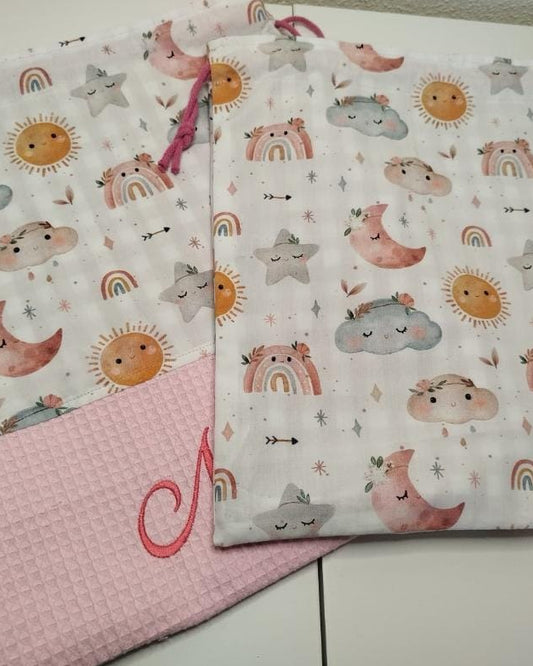 Mochila/Bolsa Infantil Arcoíris y Nubes