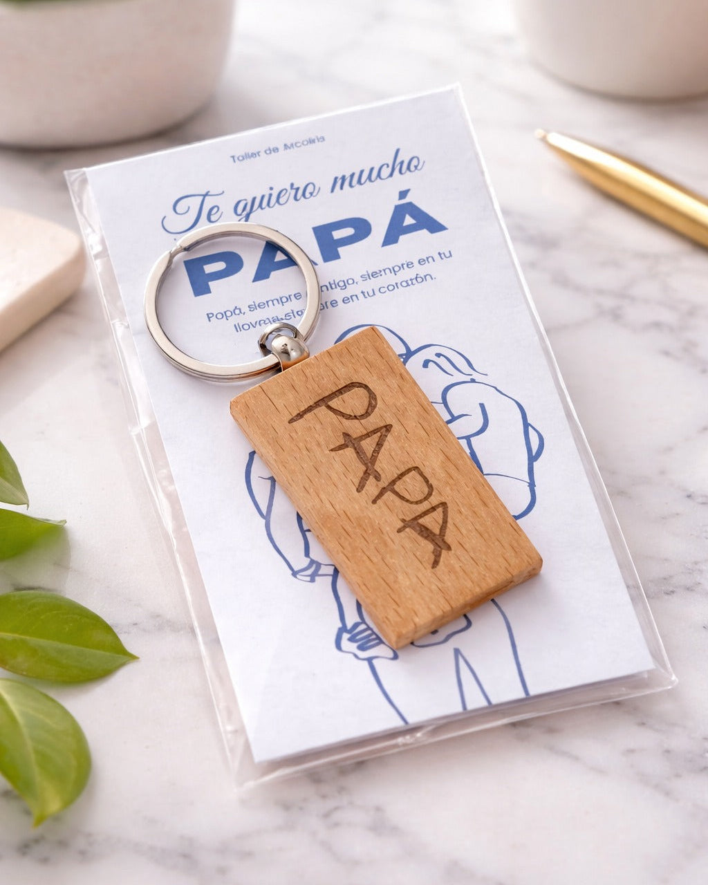 Llavero de madera personalizado