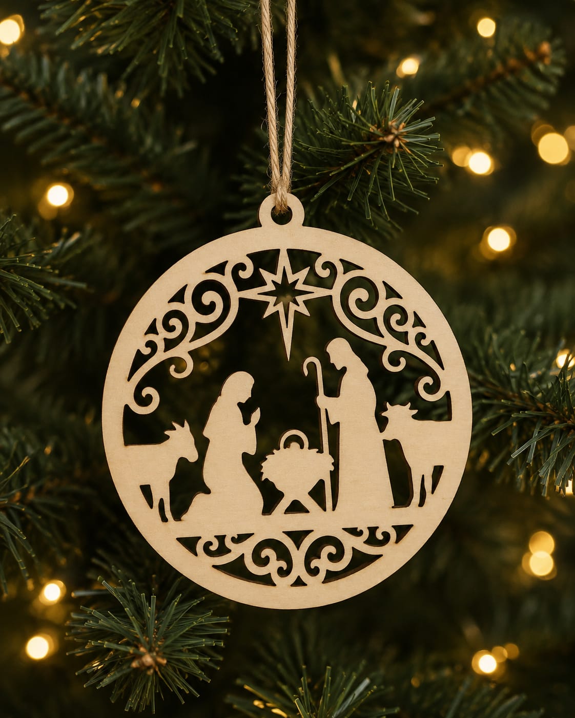 Bola de Navidad en Madera – Belén