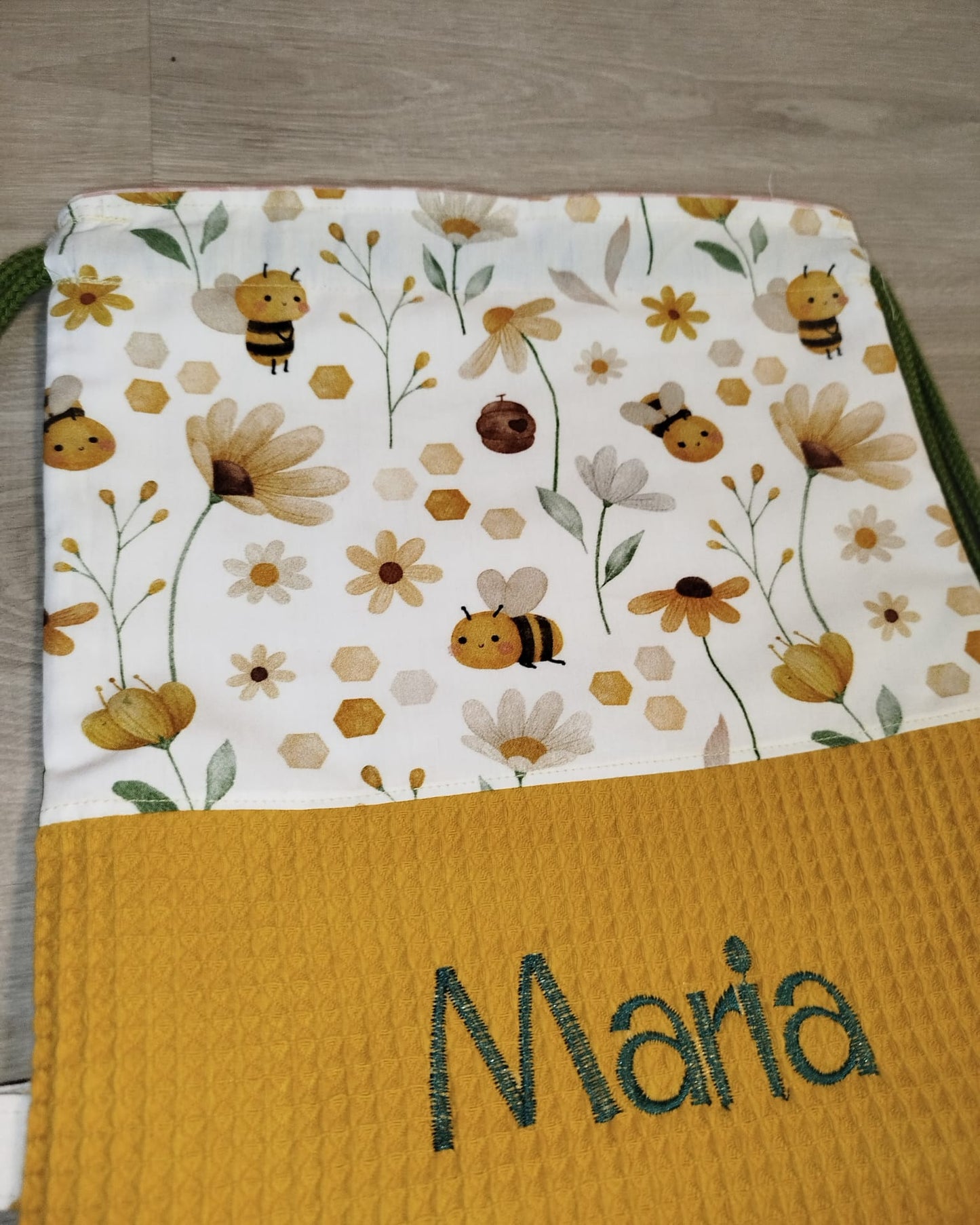 Mochila/Bolsa Infantil Abejas y Flores
