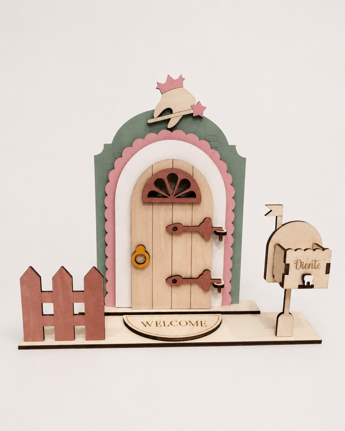 Puerta Ratoncito Pérez de Madera Artesanal