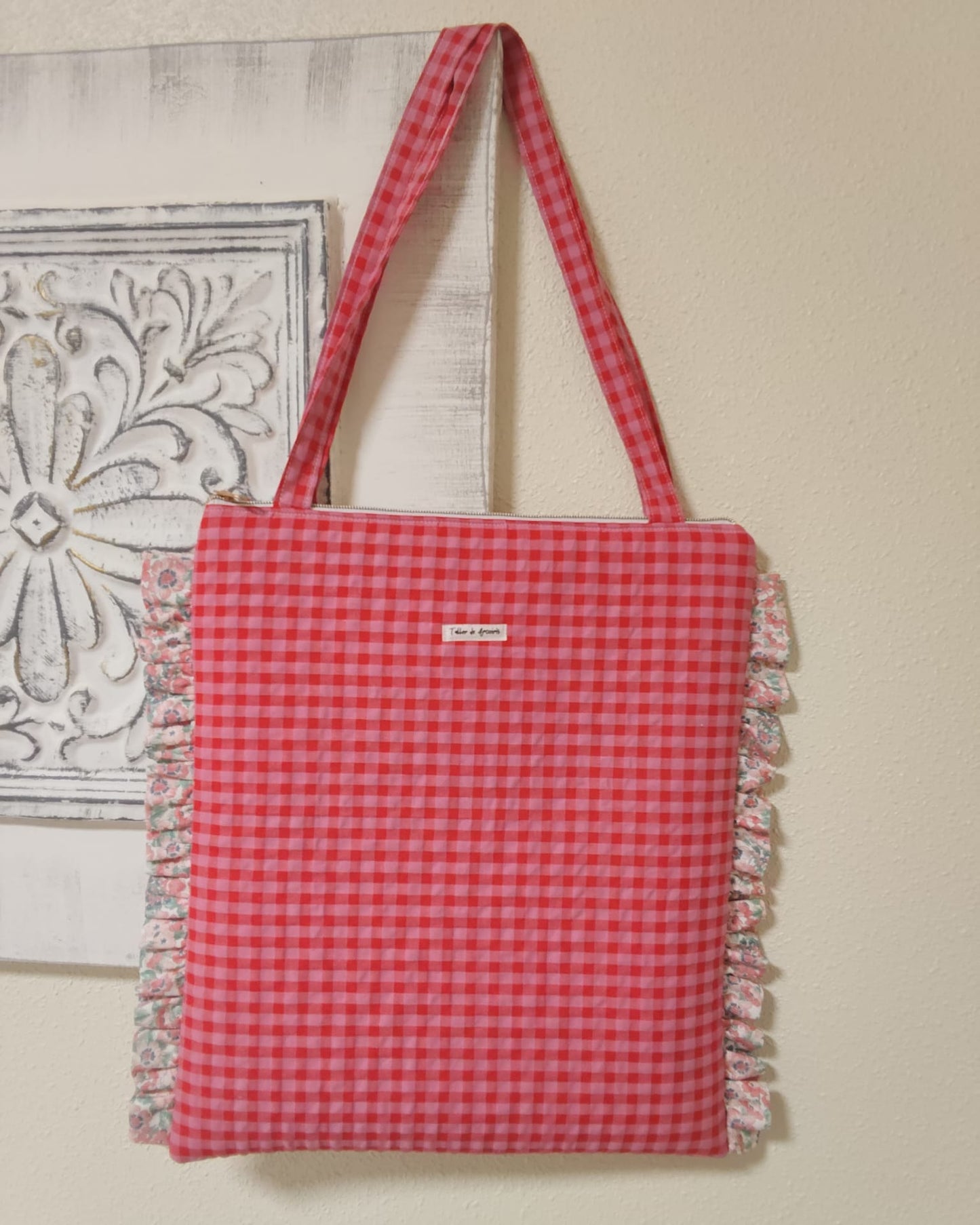 Tote Vichy fresa