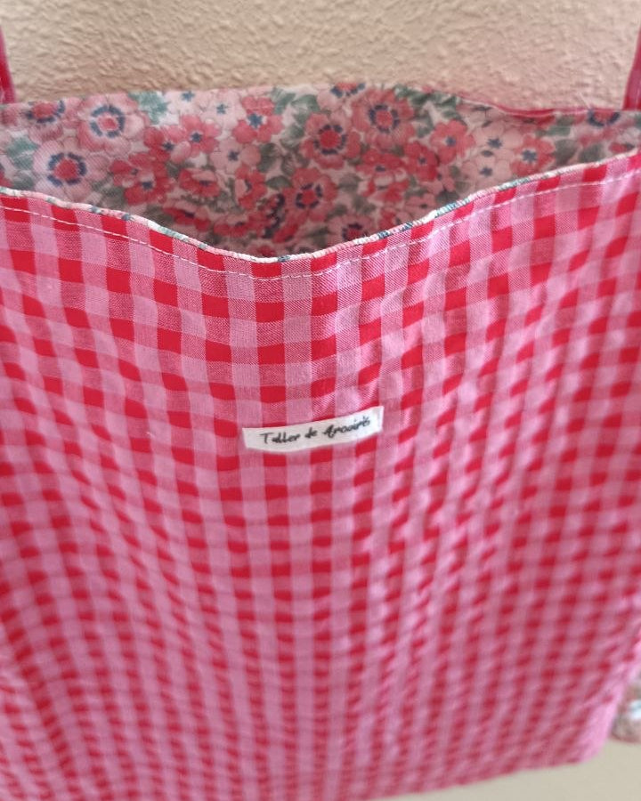 Tote bag Vichy fresa