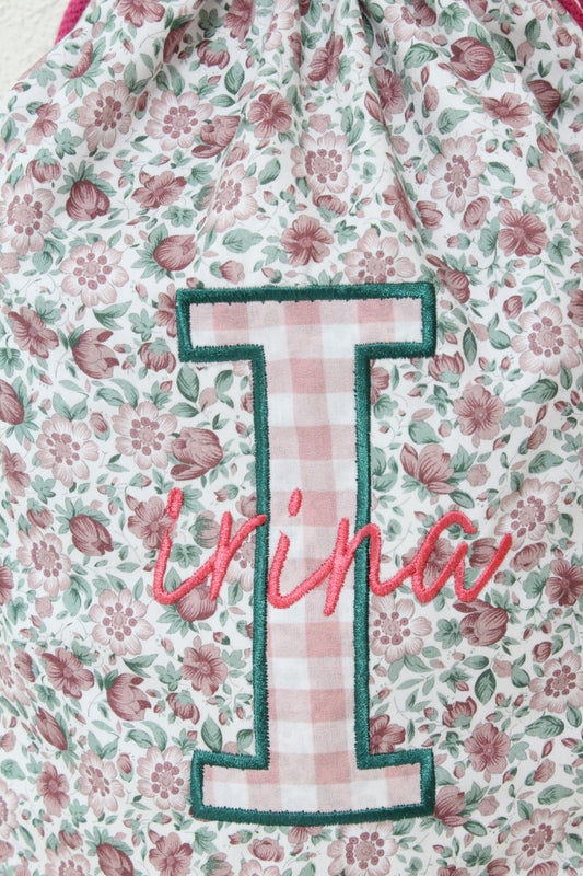 Mochila/Bolsa Infantil floral inicial